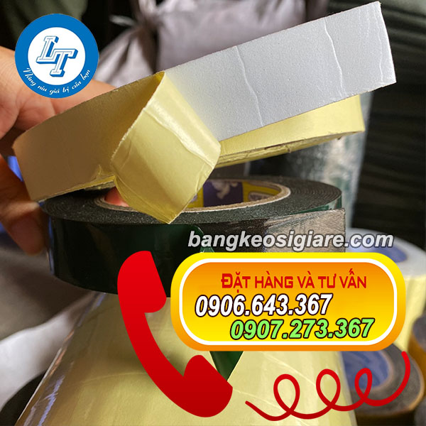 KHO BĂNG DÍNH MÚT XỐP ĐEN, TRẮNG TẠI HCM băng keo mút xốp dính chắc chắn