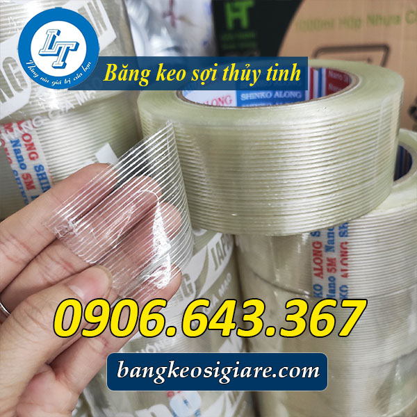 Băng dính sợi thủy tinh dán chắc chắn, giá tốt TPHCM Băng keo sợi thủy tinh 1 sọc