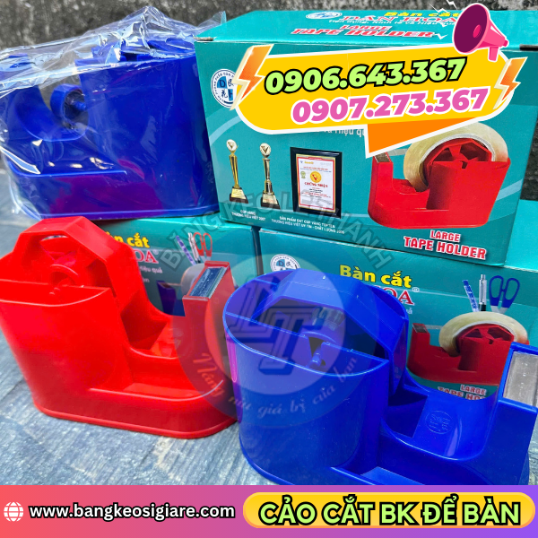 Dụng cụ cắt băng keo để bàn chất lượng – giá tốt – dễ sử dụng Dụng cụ cắt băng keo để bàn size băng keo lõi lớn