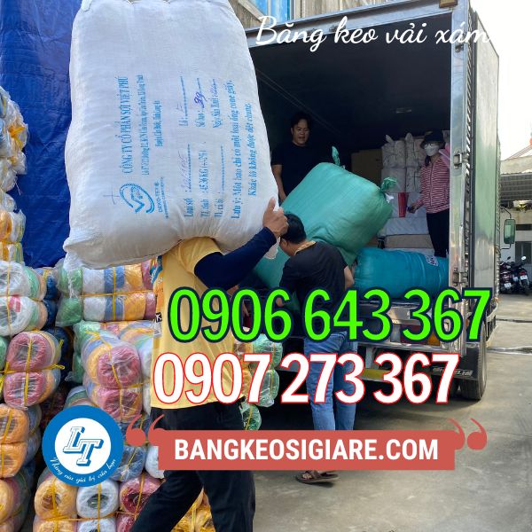 MUA SỈ RẺ BĂNG KEO VẢI XÁM CÓ SẴN TẠI KHO giao hàng băng keo vải xám