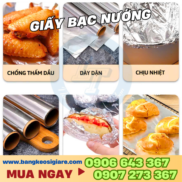 Giá sỉ 1 thùng giấy bạc nướng Ứng dụng đa năng của giấy bạc nướng