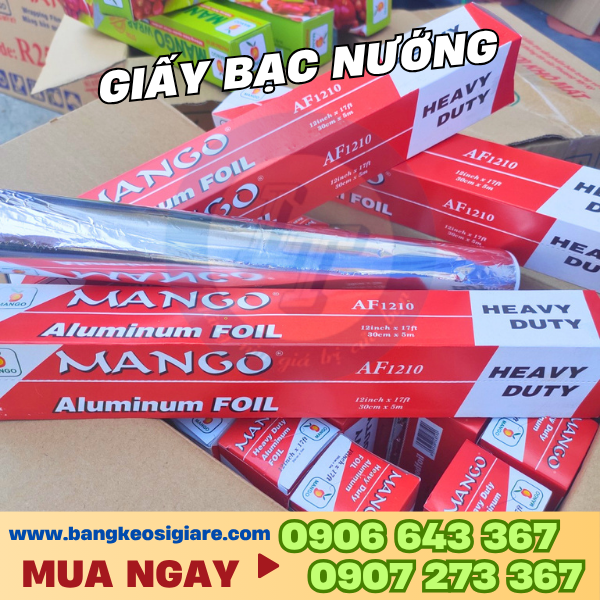 Giá sỉ 1 thùng giấy bạc nướng Giấy bạc nướng Mango cuộn ngắn