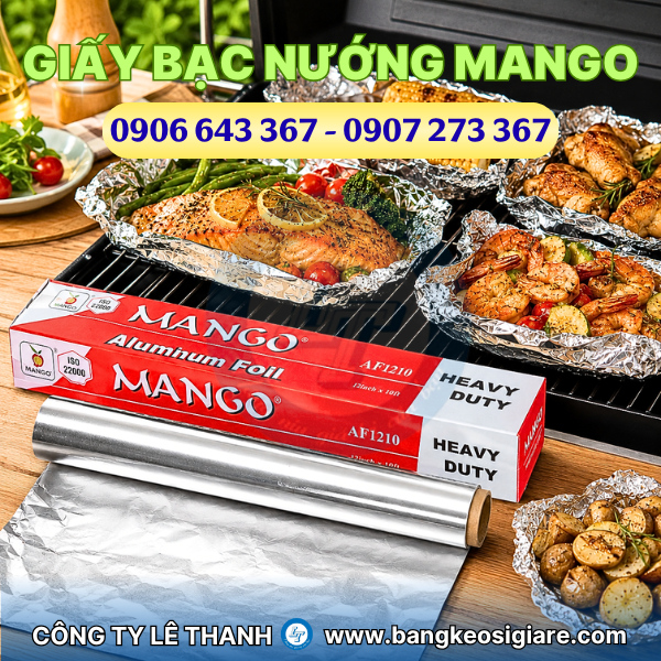 Giấy bạc nướng thực phẩm hiệu Mango nhiều trọng lượng giá sỉ Giấy bạc nướng thực phẩm hiệu Mango nhiều trọng lượng giá sỉ