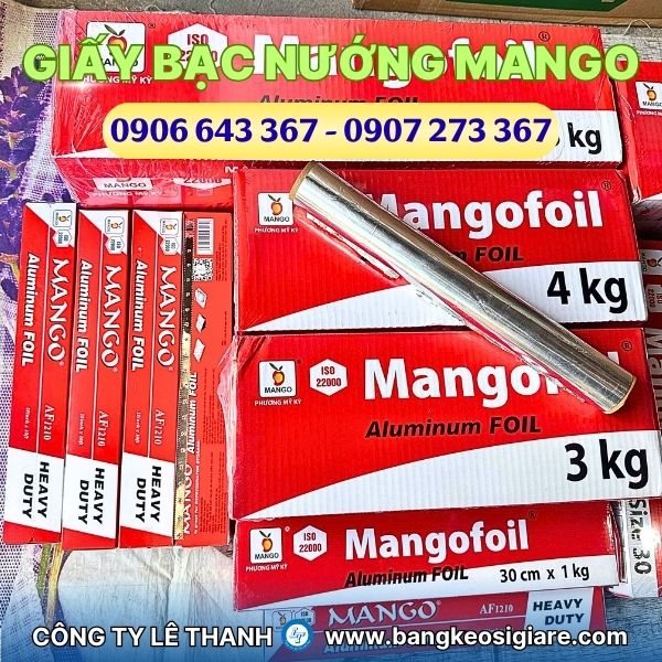 Giấy bạc nướng thực phẩm hiệu Mango nhiều trọng lượng giá sỉ Giấy bạc nướng thực phẩm hiệu Mango nhiều trọng lượng giá sỉ