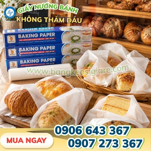 Ứng dụng giấy nến nướng bánh không thấm dầu Ứng dụng giấy nến nướng bánh không thấm dầu