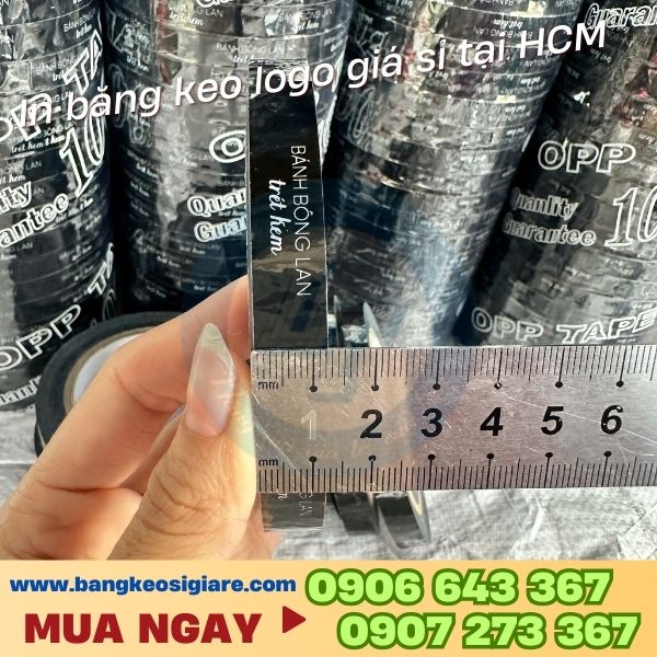 In băng keo logo giá sỉ tại HCM Băng keo in logo trên nền màu tối