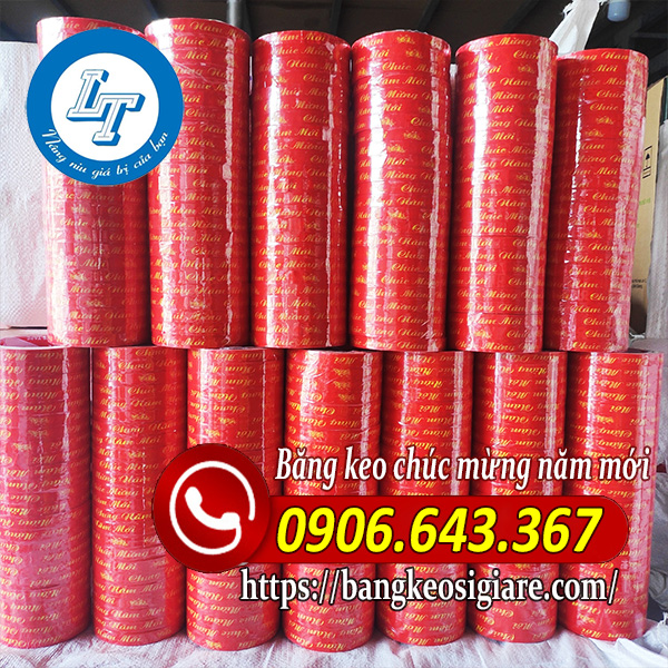 GIÁ SỈ BĂNG KEO CHÚC MỪNG NĂM MỚI KHỔ 1F2, 2F4 kho băng keo chúc mừng năm mới