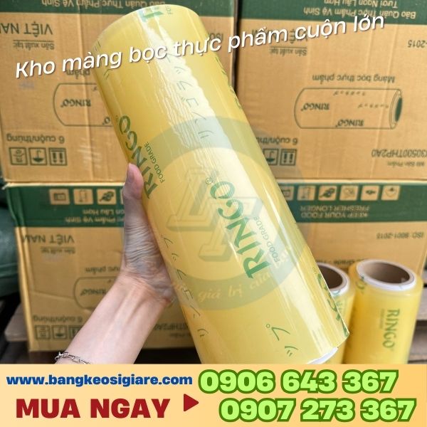 Kho sỉ màng bọc thực phẩm cuộn lớn giá rẻ cho nhà hàng và bếp ăn Màng bọc thực phẩm Ringo