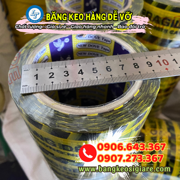 Mua sỉ băng keo hàng dễ vỡ xin nhẹ tay rẻ nhất kích thước lõi băng keo hàng dễ vỡ