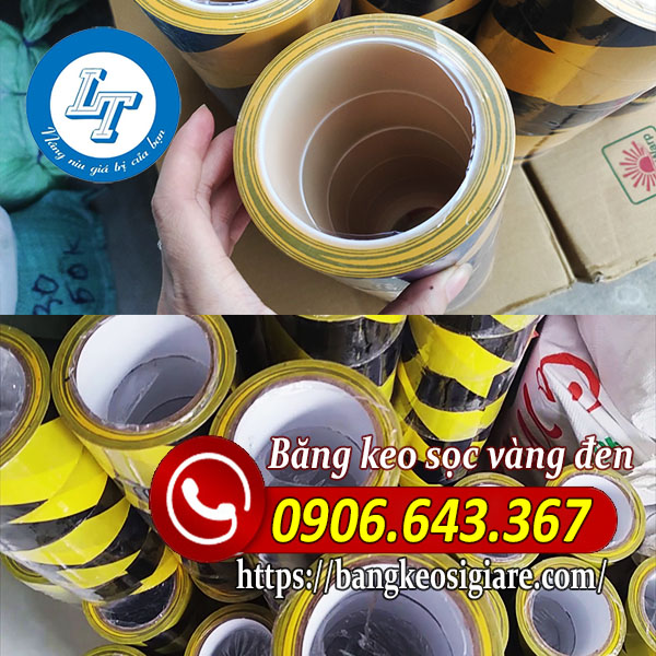 BĂNG KEO DÁN NỀN SỌC VÀNG ĐEN GIÁ HỢP LÝ cấu tạo băng keo dán nền