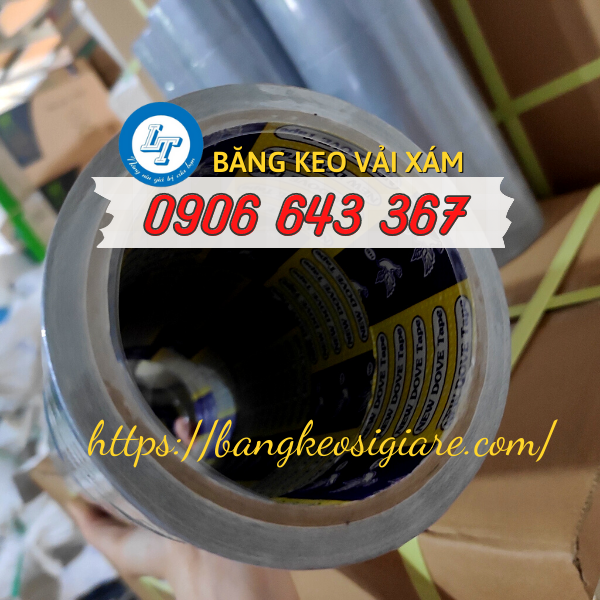 cơ sở chuyển cung cấp băng keo vải xám độ dính cao lõi giấy băng keo vải xám