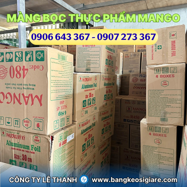 Màng bọc thực phẩm Mango Food Wrap 200 giá sỉ 10 cuộn/thùng Kho màng bọc thực phẩm số lượng lớn tại HCM