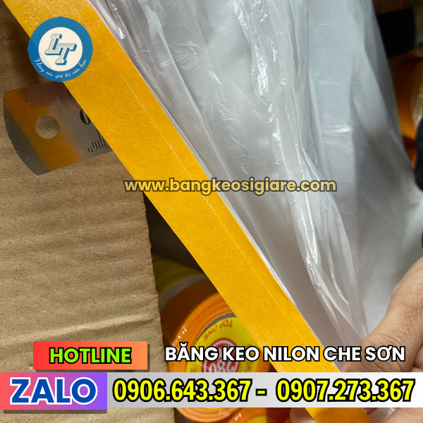 Màng nilon che sơn top one giá rẻ hcm lớp keo dính của màng nilon che sơn