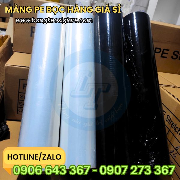 Kho màng PE cung cấp số lượng lớn giá sỉ Màng PE trắng và đen kích thước 50cm