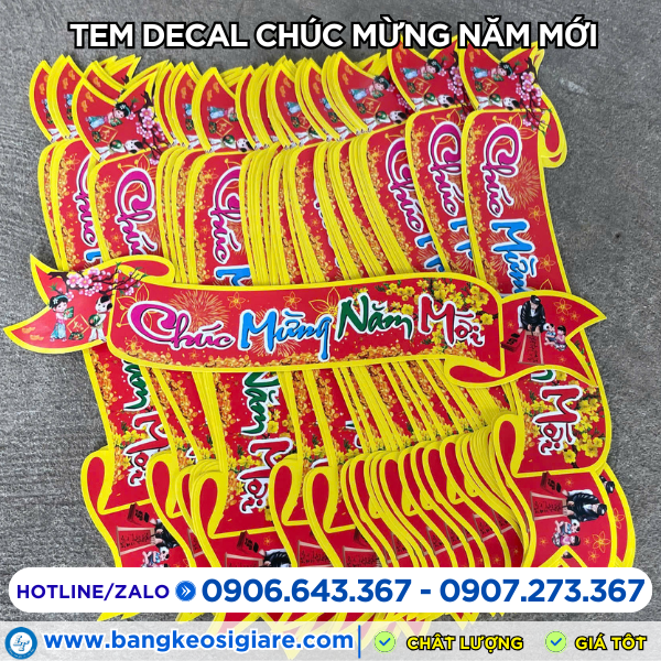 Tem dán chúc mừng năm mới Tem dán chúc mừng năm mới