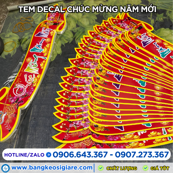 Tem dán chúc mừng năm mới Tem dán chúc mừng năm mới