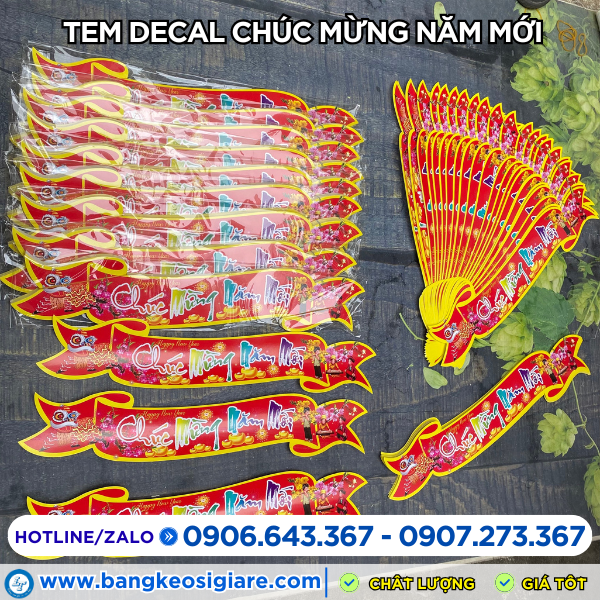 Tem dán chúc mừng năm mới Tem dán chúc mừng năm mới