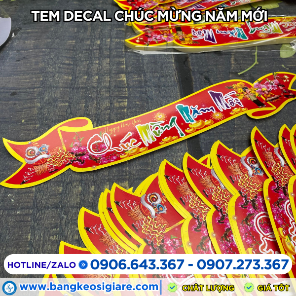 Tem dán chúc mừng năm mới Tem dán chúc mừng năm mới
