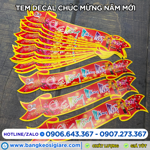 Tem dán chúc mừng năm mới Tem dán chúc mừng năm mới