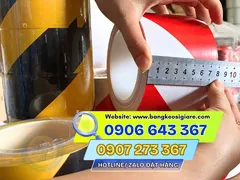 Băng dính dán nền sọc đỏ trắng vàng đen giá rẻ giao nhanh