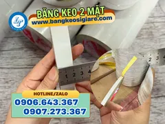 Sản xuất băng keo 2 mặt dầu vàng giá sỉ HCM