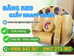 Băng keo giấy kraft nhám dễ xé tay giá đại lý