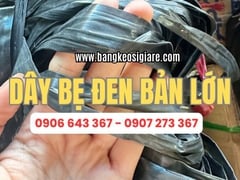 Giá 500g, 1kg dây nilon đen kẽm mềm bản lớn, dây bẹ đen buộc hàng