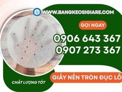 Giấy nến tròn đục lỗ lót xửng hấp bánh giá sỉ