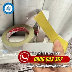 BĂNG KEO 2 MẶT DẦU VÀNG