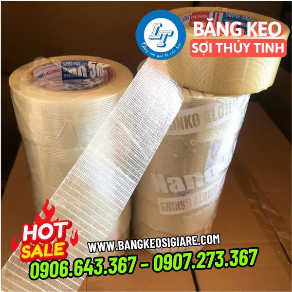 BĂNG KEO SỢI THỦY TINH 1 SỌC