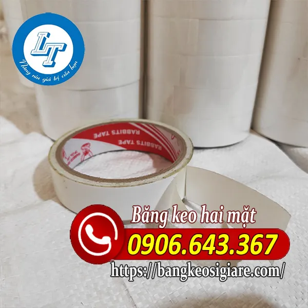 BĂNG KEO 2 MẶT TRẮNG DẦU