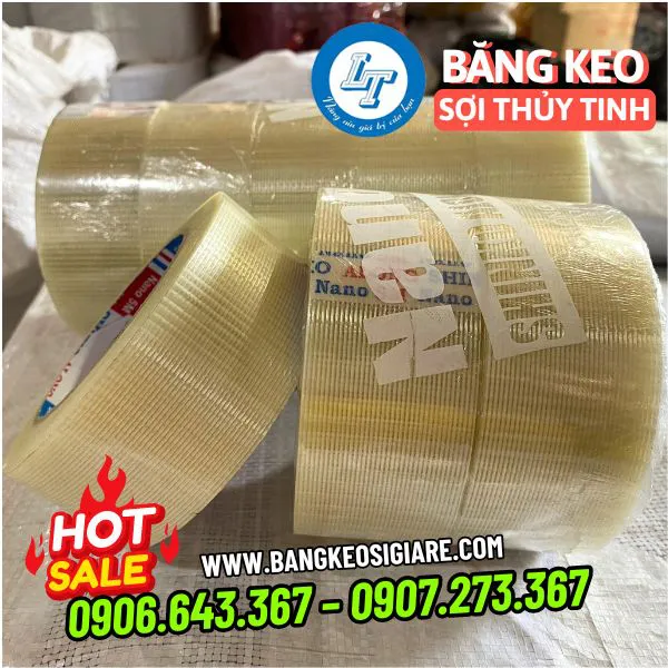 BĂNG KEO SỢI THỦY TINH 1 SỌC