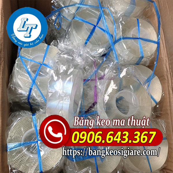 CƠ SỞ BĂNG KEO SIÊU DÍNH TRONG SUỐT GIÁ RẺ TPHCM thùng băng keo ma thuật
