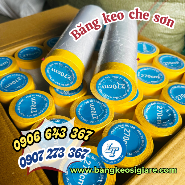 Phân phối sỉ băng dính che sơn nilon chống thấm giá rẻ thùng màng nilon che sơn chắn bụi