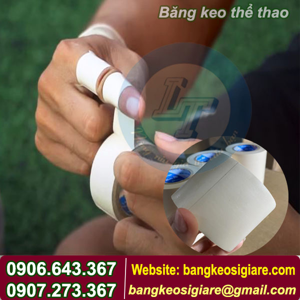 BĂNG KEO THAO MÀU KEM 5F CHÍNH PHẨM ứng dụng băng keo thể thao quấn ngón tay