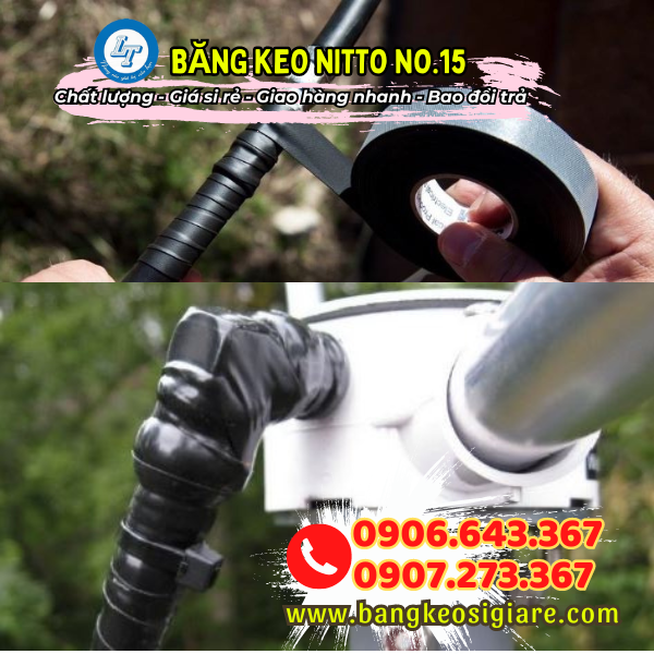 Cung cấp sỉ băng keo điện Nitto No.15 giá rẻ tận xưởng ứng dụng băng keo điện nitto