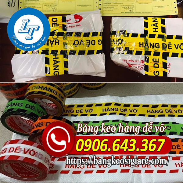 Xưởng băng keo hàng dễ vỡ giá rẻ Băng keo hàng dễ vỡ đóng gói hàng