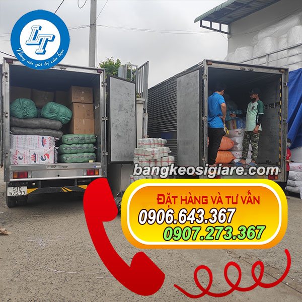 ĐẦU MỐI BỎ SỈ BĂNG DÍNH DÁN NỀN HÀNG ĐẦU xe tải giao hàng Lê Thanh