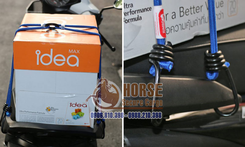 Sản phẩm dây thun chằng hàng mạng nhện lý tưởng buộc đồ như mũ bảo hiểm , hành lý , thùng hàng Sản phẩm dây thun chằng hàng mạng nhện lý tưởng buộc đồ như mũ bảo hiểm , hành lý , thùng hàng