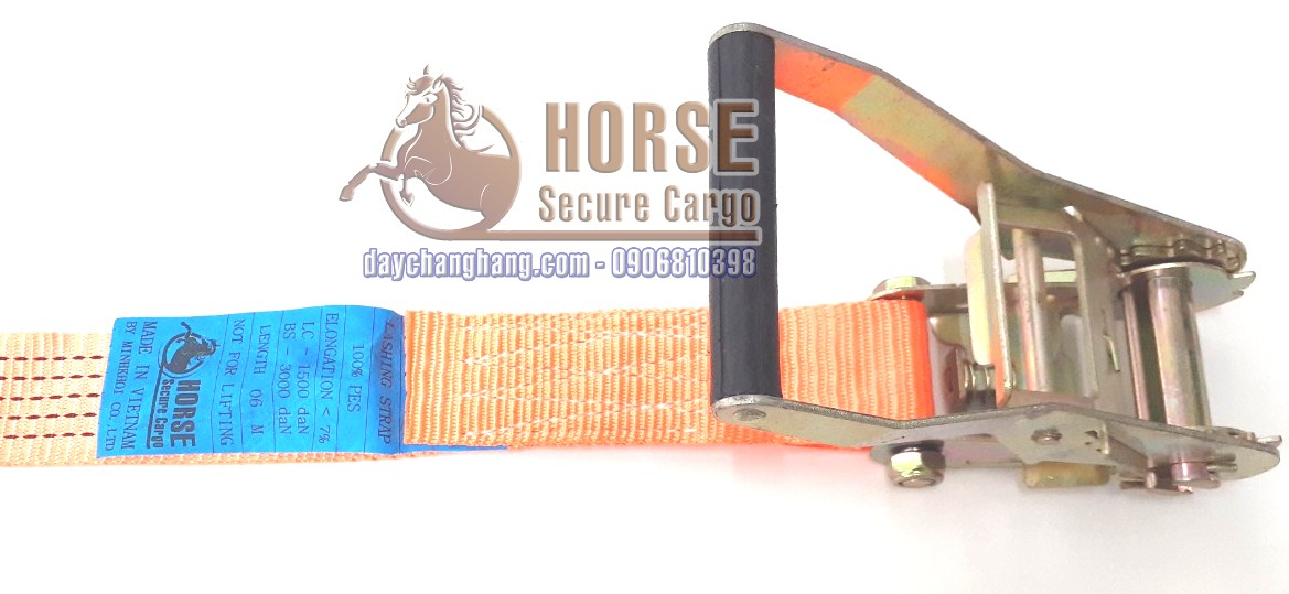 Dây chằng tăng đơ 3T bản 50x6m cam không móc Dây chằng tăng đơ 3T bản 50x6m cam không móc