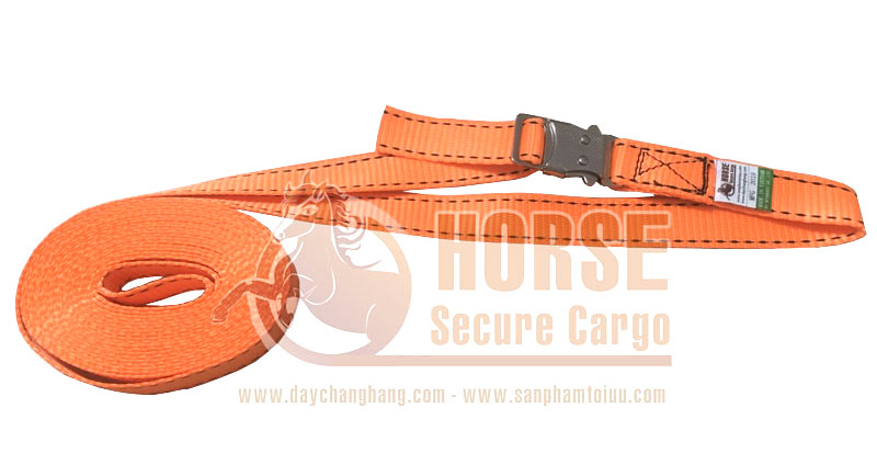 Dây chằng hàng khóa gài thép Horse bản 25mm Dây chằng hàng khóa gài thép Horse bản 25mm
