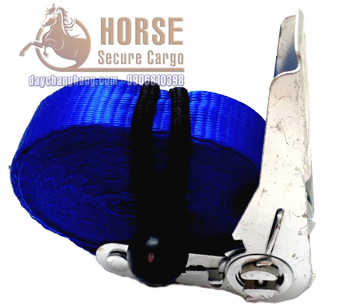 Dây chằng tăng đơ 0.8T bản 25x10m xanh không móc Dây chằng tăng đơ 0.8T bản 25x10m xanh không móc