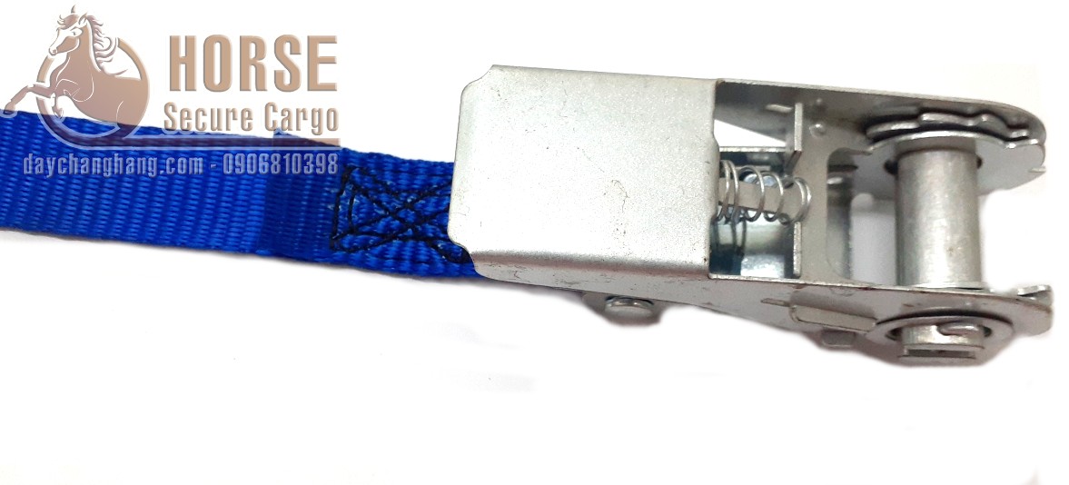 Dây chằng tăng đơ 0.8T bản 25x10m xanh không móc Dây chằng tăng đơ 0.8T bản 25x10m xanh không móc