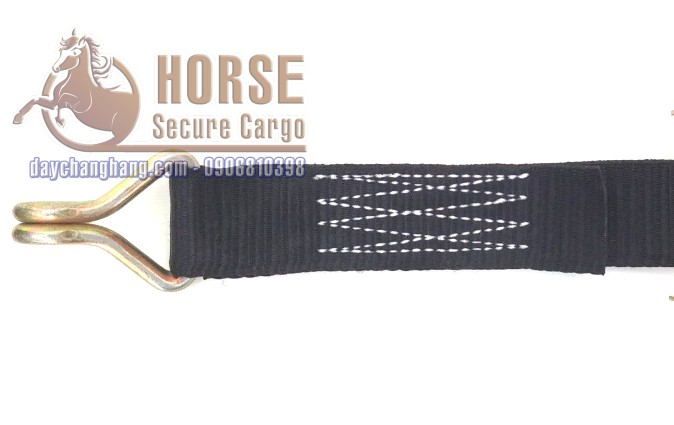 Dây chằng tăng đơ 1.5T bản 25mm đen móc J Dây chằng tăng đơ 1.5T bản 25mm đen móc J