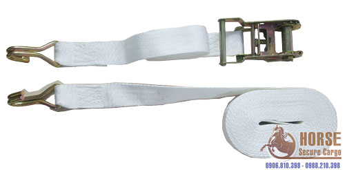 Dây chằng tăng đơ 2T bản 38x6m trắng móc J Dây chằng tăng đơ 2T bản 38x6m trắng móc J