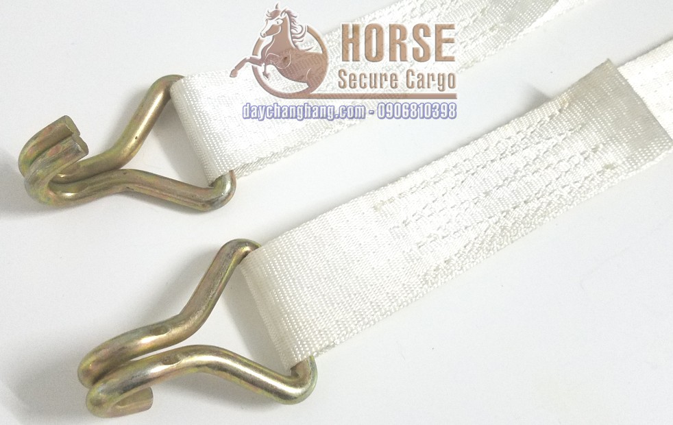 Dây chằng tăng đơ 2T bản 38x8m trắng móc J Dây chằng tăng đơ 2T bản 38x8m trắng móc J