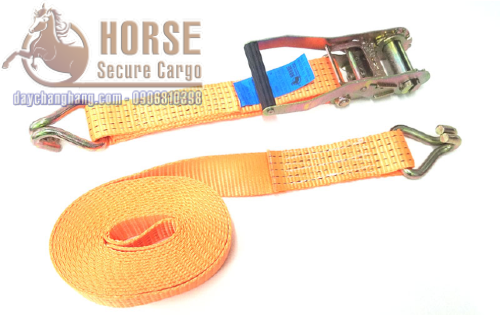 Dây chằng tăng đơ 5T bản 50x8m cam móc J Dây chằng tăng đơ 5T bản 50x8m cam móc J