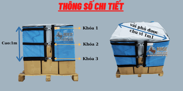 thông số chi tiết mẫu lưới quấn pallet horse 1m có vải trùm thông số chi tiết mẫu lưới quấn pallet horse 1m có vải trùm