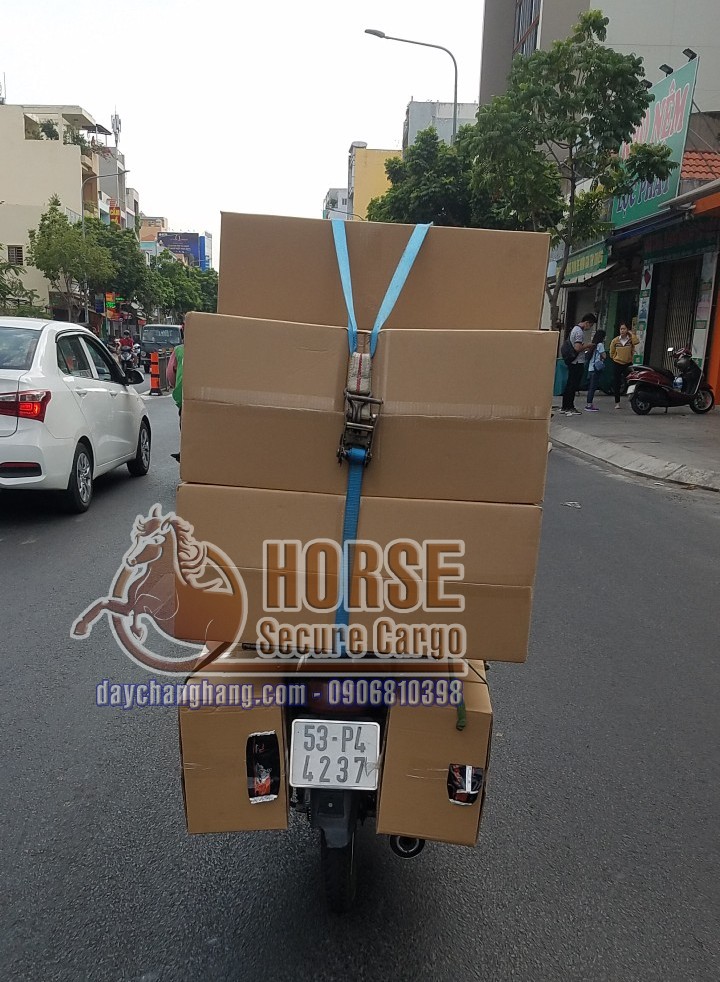 ứng dụng dây chằng tăng đơ 3T bản 50x10m trắng móc J ứng dụng dây chằng tăng đơ 3T bản 50x10m trắng móc J