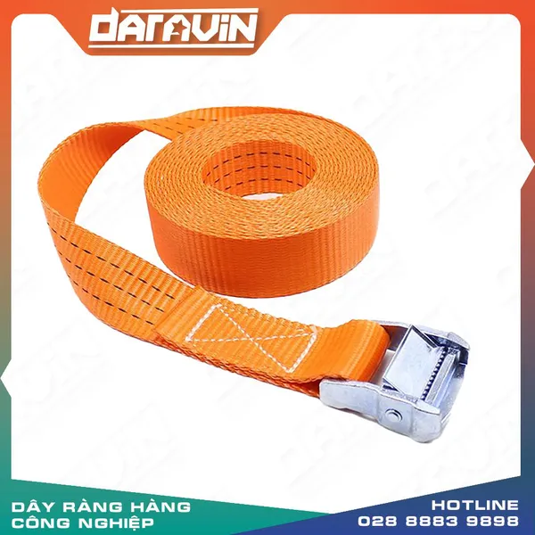 Dây chằng khóa cam bản 25x6m cam không móc